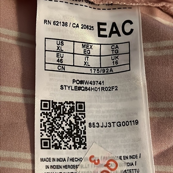 GUESS striped Lacie top ling sleeves pull over women’s Sz XL new - Picture 8 of 9